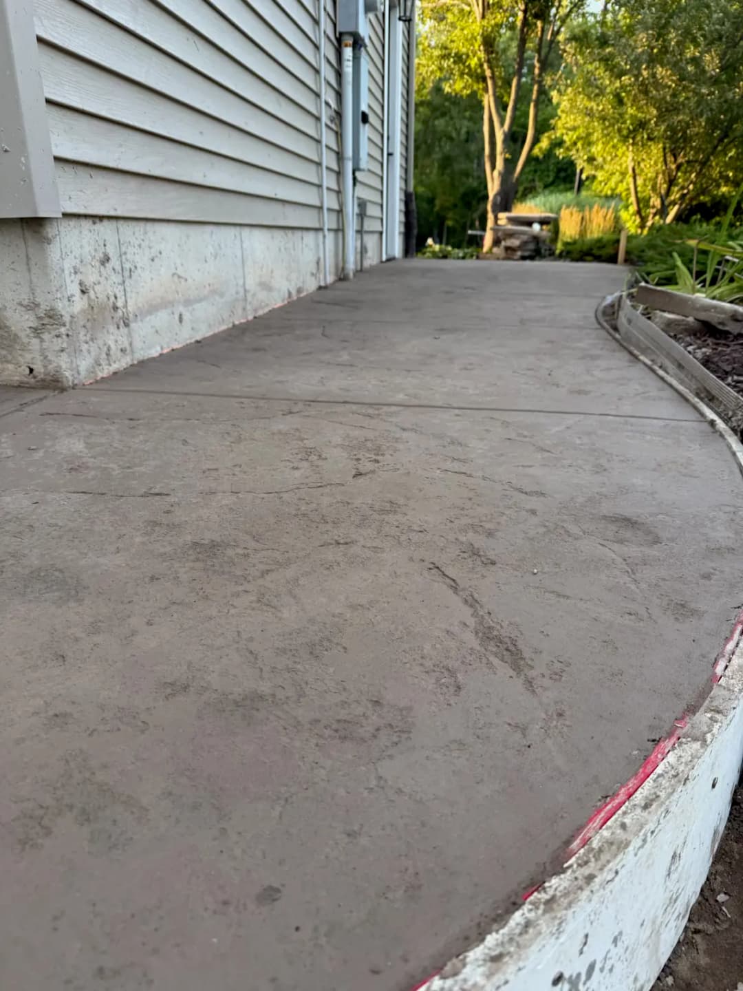 Completed landscaping project