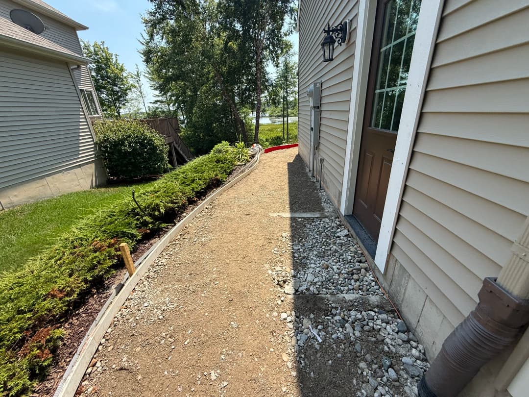 Landscaping work in progress